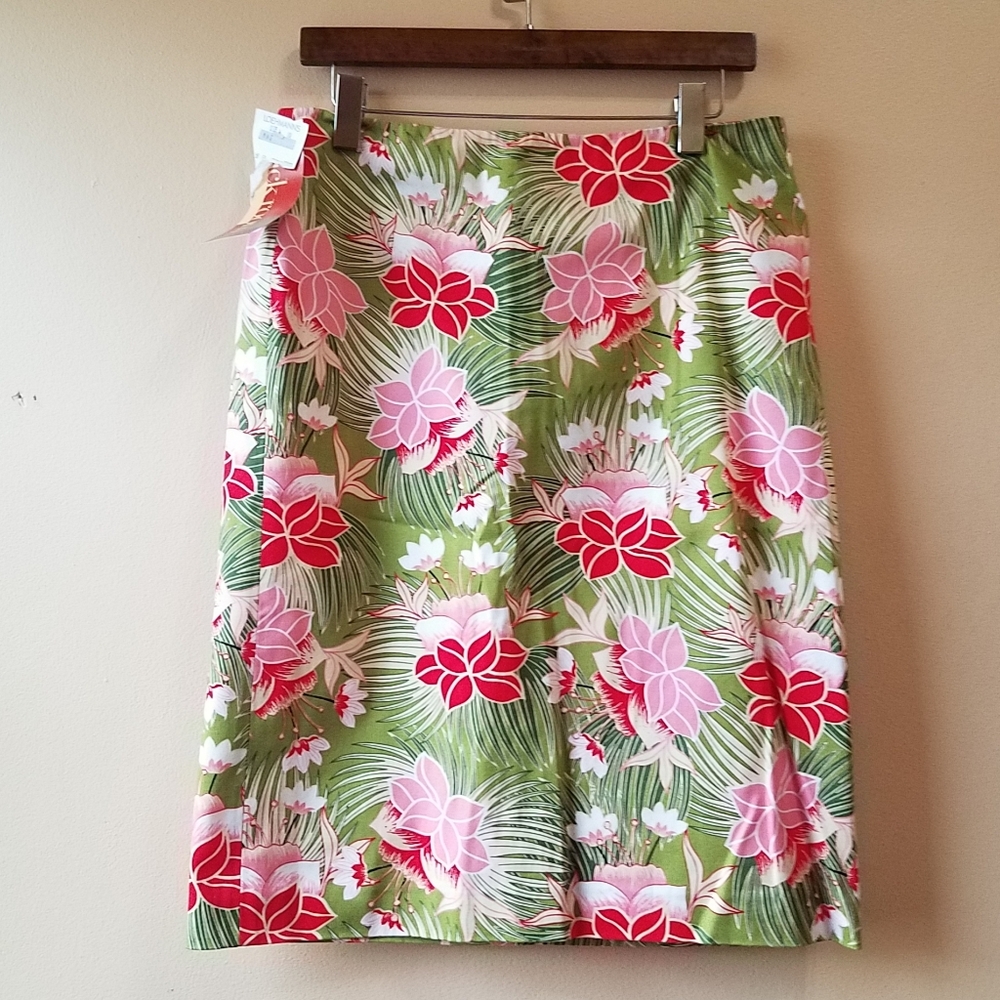 Magaschoni Floral Pencil Skirt